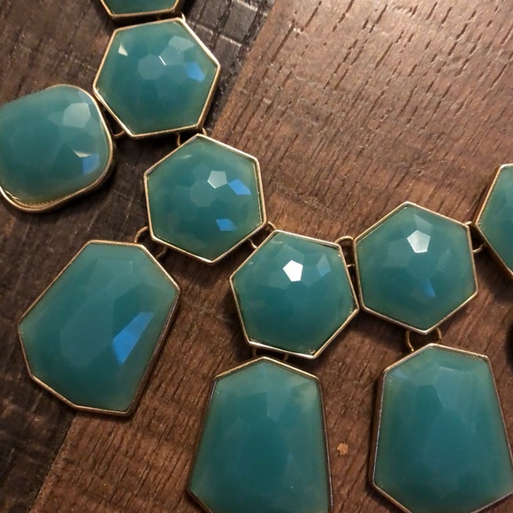 ✨Blue and Gold Chunky Necklace✨ - Picture 3 of 4